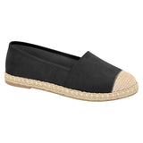 Moleca 5801-101 Round Toe Espadrille Flat in Black