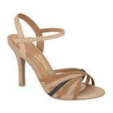 Vizzano 6249-493 High Heel Sandal in Beige/Camel/Black