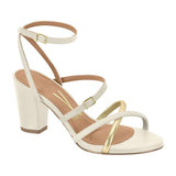 Vizzano 6262-1021 Block Heel Sandal in Off White/Golden