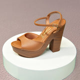 Vizzano 6281-747 Platform Sandal in Camel