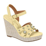 Vizzano 6283-2117 Studded Wedge Sandal in Yellow