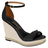 Vizzano 6283-4413 Ankle Strap Wedge Sandal in Black