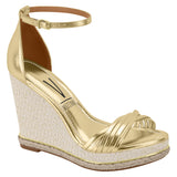 Vizzano 6283-6113 Ankle Strap Wedge Sandal in Golden