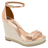 Vizzano 6283-6113 Ankle Strap Wedge Sandal in Rose Gold