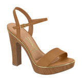 Vizzano 6292-300 High Heel Platform Sandal in Camel Napa