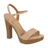 Vizzano 6292-300 High Heel Platform Sandal in Beige Napa