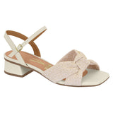 Vizzano 6454-120 Low Heel Sandal in Off White