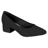 Modare 7340-123 Block Heel Pointy Toe Pump in Black Napa