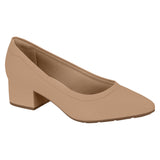 Modare 7340-123 Block Heel Pointy Toe Pump in Nude Napa