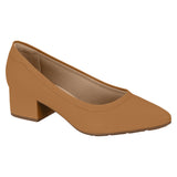 Modare 7340-123 Block Heel Pointy Toe Pump in Camel Napa