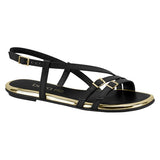 Beira Rio 8367-664 Strappy Flat Sandal in Black