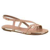 Beira Rio 8367-664 Strappy Flat Sandal in Nude