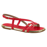 Beira Rio 8367-664 Strappy Flat Sandal in Red