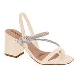 Beira Rio 8436-229 Block Heel Sandal in Cream