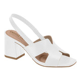 Beira Rio 8436-231 Block Heel Sandal in White