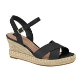 Beira Rio 8486-108 Espadrille Wedge Sandal in Black