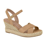 Beira Rio 8486-108 Espadrille Wedge Sandal in Tan