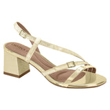 Beira Rio 8536-103 Block Heel Strappy Sandal in Golden