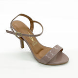 Vizzano 6249-464 High Heel Sandal in Taupe Patent