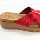 Modare 7198-100 Chunky Sole Slip-on Sandal in Red