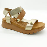 Modare 7198-101 Chunky Sole Sandal in Camel/Cream