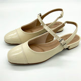 Beira Rio 4318-105 Low Heel Slingback Pump in Cream