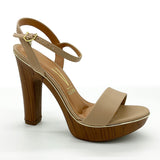 Vizzano 6292-300 High Heel Platform Sandal in Beige Napa