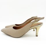 Vizzano 1185-700 Mid Heel Slingback in Gold