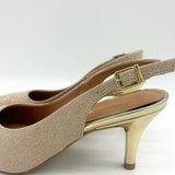 Vizzano 1185-700 Mid Heel Slingback in Gold