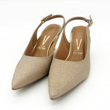 Vizzano 1185-700 Mid Heel Slingback in Gold