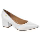 Vizzano 1220-315 Block Heel Pump in White Napa